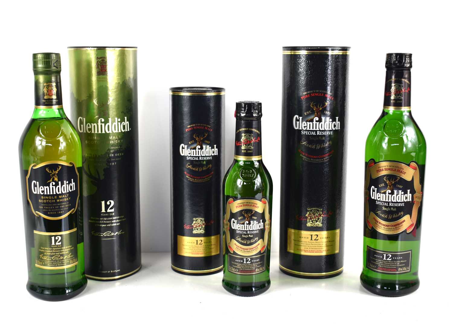 Lot 39 - Scotch whisky: Three bottles of Glenfiddich 12...