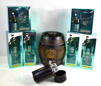 Lot 54 - Six Babycham gift sets, each set having a...