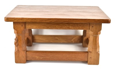 Lot 263 - A Robert 'Mouseman' Thompson oak stool of...