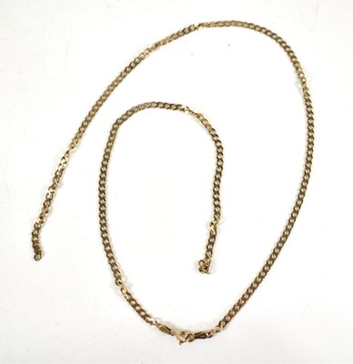 Lot 158 - An 8ct gold chain link necklace, 9.8g, a/f.