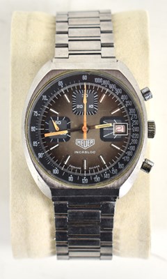 Lot 170 - A 1970s Heuer chronograph 1611 Incabloc...