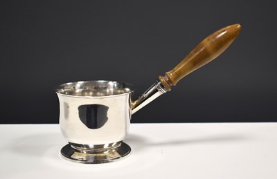 Lot 7 - A Georgian silver brandy warmer. with a turned...