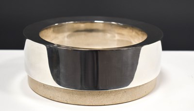Lot 2 - A Silver and stone liquor stand, the stone...