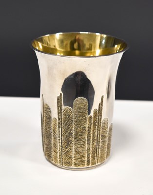 Lot 3 - A silver wine goblet by Ian Calvert, with a...