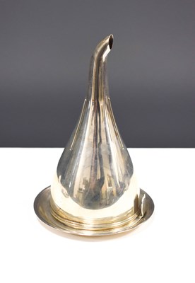Lot 10 - A Georgian silver wine funnel & stand, London...