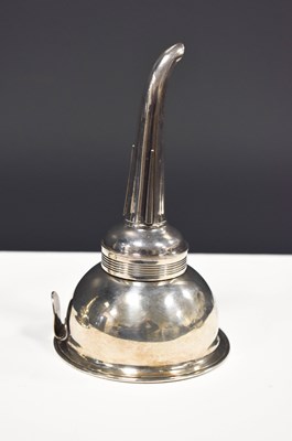 Lot 9 - A Georgian silver wine funnel by Sarah & John...