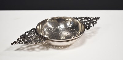 Lot 12 - A silver wine filter, likely by William Denny,...