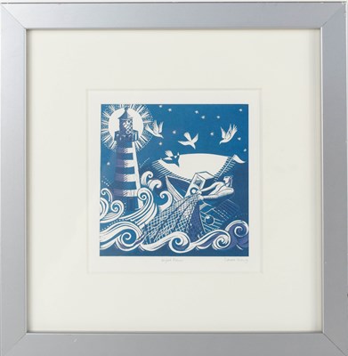 Lot 268 - Sarah Young (20th century): Night Fisher,...