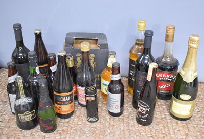 Lot 74 - A selection of vintage beers, brandy, wine and...