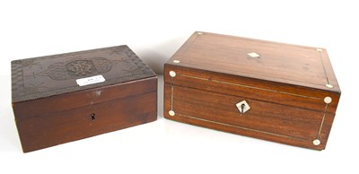 Lot 316 - CHARITY LOT - A carved mahogany box, with...