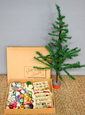 Lot 214 - A vintage table Christmas tree, together with...