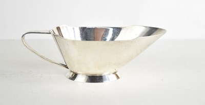 Lot 176 - A silver plated Art Deco period sauce boat,...