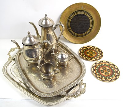 Lot 302 - CHARITY LOT - A group of metalware to include...