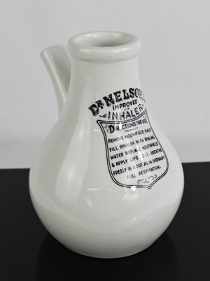 Lot 232 - A Dr Nelson's ceramic inhaler, 17cm high....