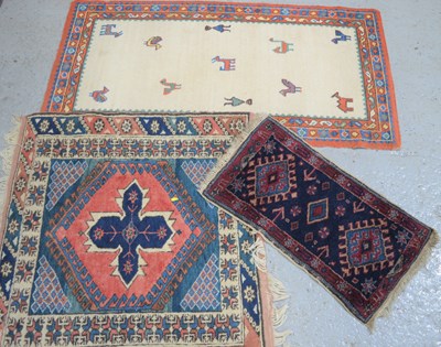 Lot 479 - A Bergama rug late 19th century together with...