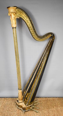 Lot 509 - A fine and impressive early 19th century harp,...