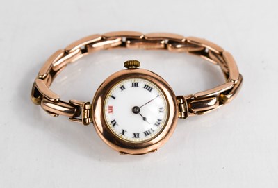 Lot 77 - A 9ct rose gold Rolex wristwatch with 9ct gold...