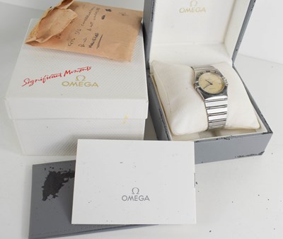 Lot 344 - A Omega Constellation wristwatch, stainless...