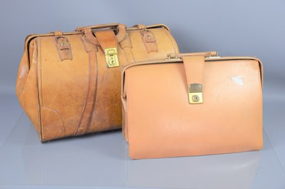 Lot 249 - A vintage doctors-style leather bag together...