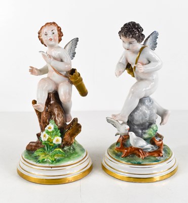 Lot 59 - A pair of German porcelain figurines in the...