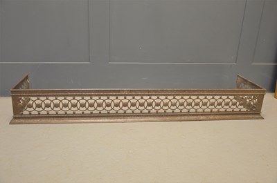 Lot 503 - A Victorian iron fire fender with pierced...