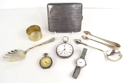 Lot 290 - A 19th century silver pocket watch, a silver...