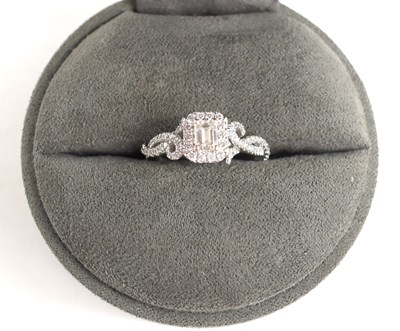 Lot 266 - An 18ct white gold Vera Wang 'Love' ring, with...
