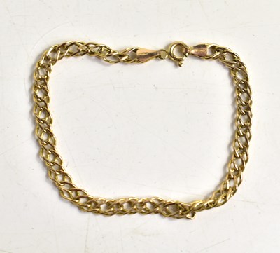 Lot 117 - A 9ct gold chain link bracelet, Italian, with...