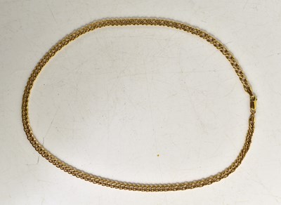 Lot 181 - A 9ct gold double chain link necklace, with a...