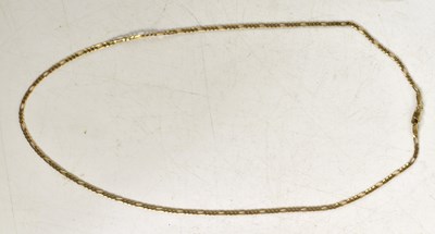 Lot 113 - A 9ct gold chain link necklace, flat links,...