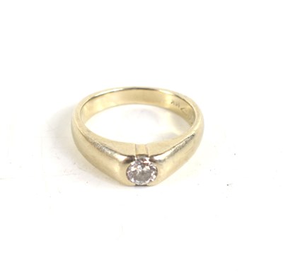Lot 24 - A 14ct gold and diamond solitaire ring, the...