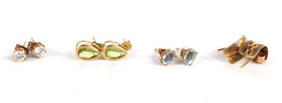 Lot 28 - A group of earrings to include a 9ct gold half...