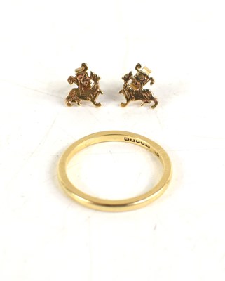 Lot 42 - A 9ct gold pair of earrings, in the form of...