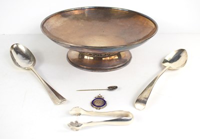 Lot 325 - Two Georgian silver tablespoons together with...