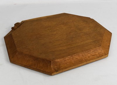 Lot 297 - Robert Thompson 'Mouseman' oak octagonal bread...