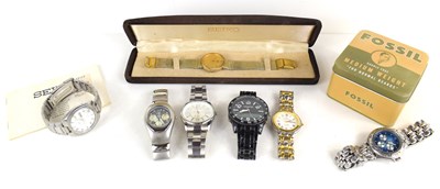 Lot 293 - A group of watches to include Fossil, Unlisted,...