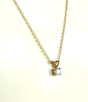 Lot 170 - A 14ct gold and diamond pendant necklace, the...