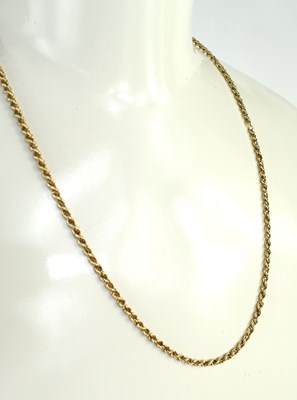 Lot 168 - A 9ct gold curb link necklace with crab claw...
