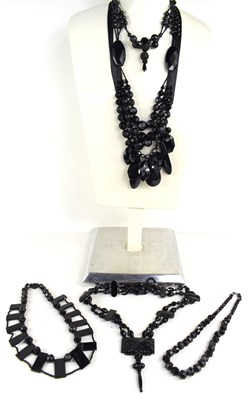 Lot 98 - A selection of Victorian jet jewellery, mostly...