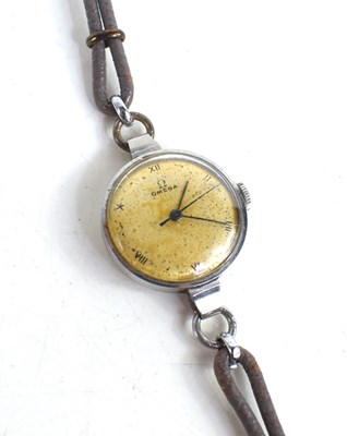 Lot 294 - A vintage Omega ladies stainless steel cased...