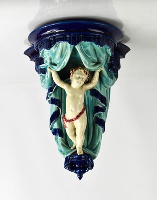 Lot 231 - A 19th century majolica Wedgwood wall plaque,...