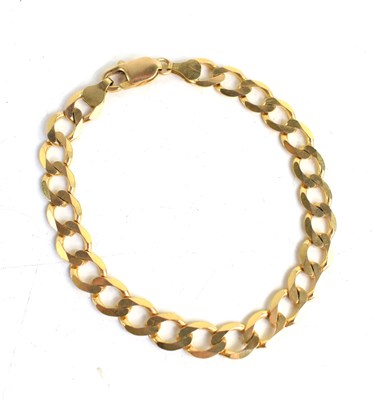 Lot 229 - A 9ct gold box link bracelet, 11.2g.