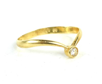 Lot 126 - A 14ct gold and paste wishbone ring, size L...