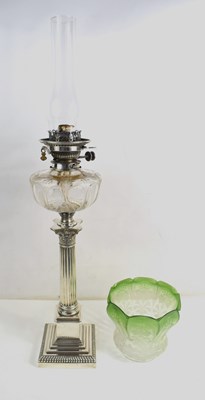 Lot 352 - A fine & impressive silver oil lamp by...
