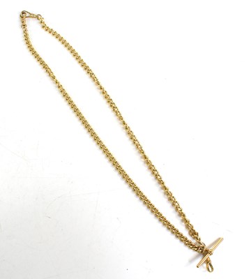 Lot 269 - A 9ct gold albert pocket watch chain, with...