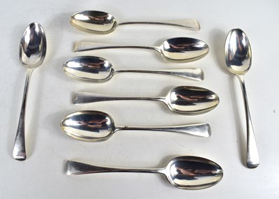 Lot 349 - A set of eight silver tablespoons, hallmarked...