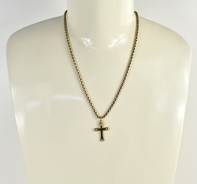 Lot 203 - A 9ct gold cruciform pendant necklace and 9ct...