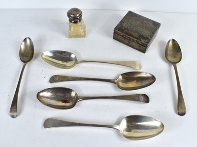 Lot 156 - A selection of silver serving spoons, mostly...