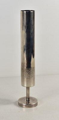Lot 318 - A mid-century design silver plated bud vase,...