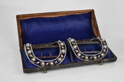 Lot 291 - A pair of George III gold and silver mounted...